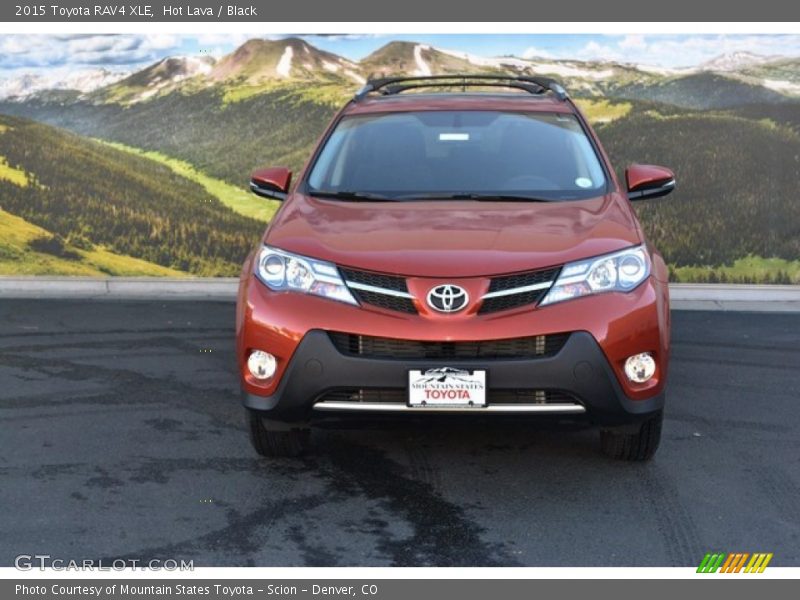 Hot Lava / Black 2015 Toyota RAV4 XLE