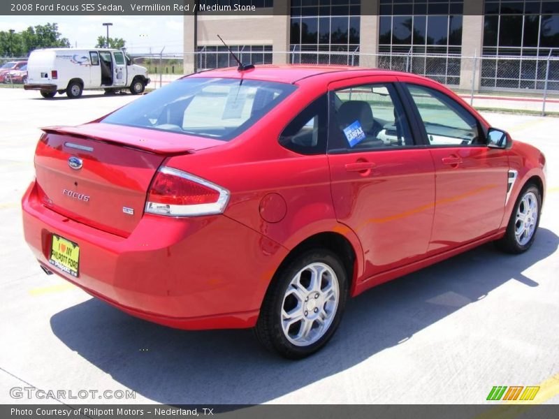 Vermillion Red / Medium Stone 2008 Ford Focus SES Sedan