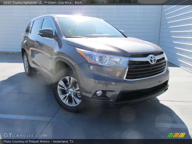 Predawn Gray Mica / Black 2015 Toyota Highlander LE