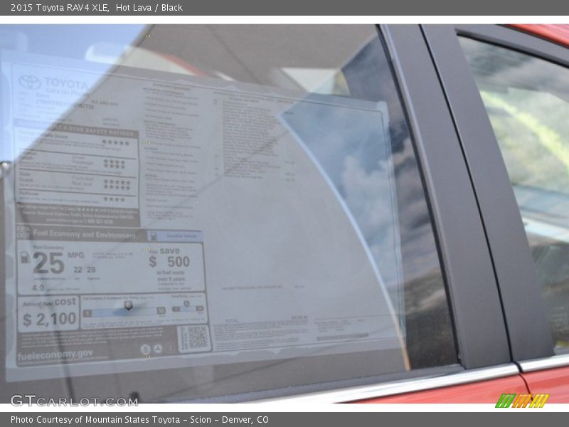 Hot Lava / Black 2015 Toyota RAV4 XLE
