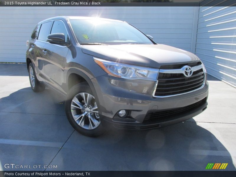 Predawn Gray Mica / Black 2015 Toyota Highlander LE