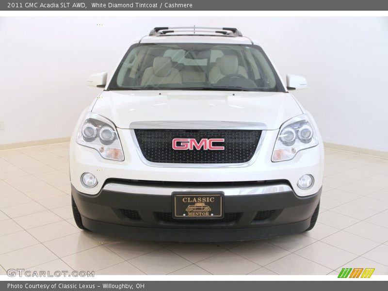 White Diamond Tintcoat / Cashmere 2011 GMC Acadia SLT AWD