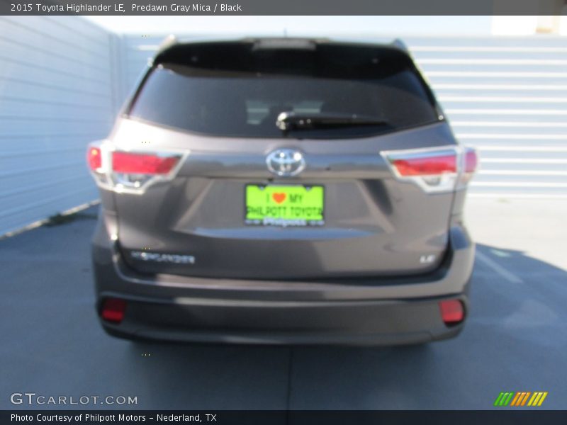 Predawn Gray Mica / Black 2015 Toyota Highlander LE