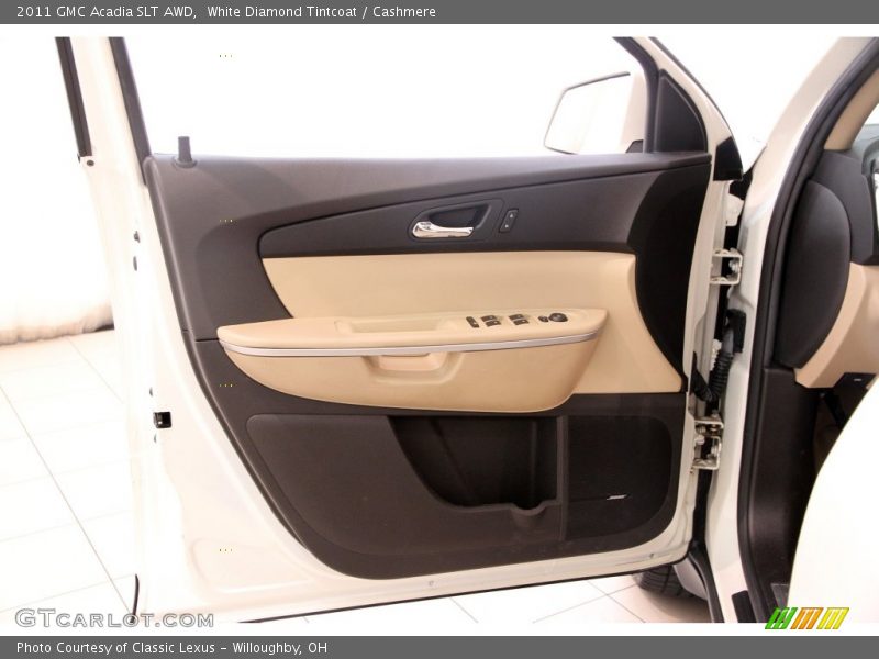 White Diamond Tintcoat / Cashmere 2011 GMC Acadia SLT AWD