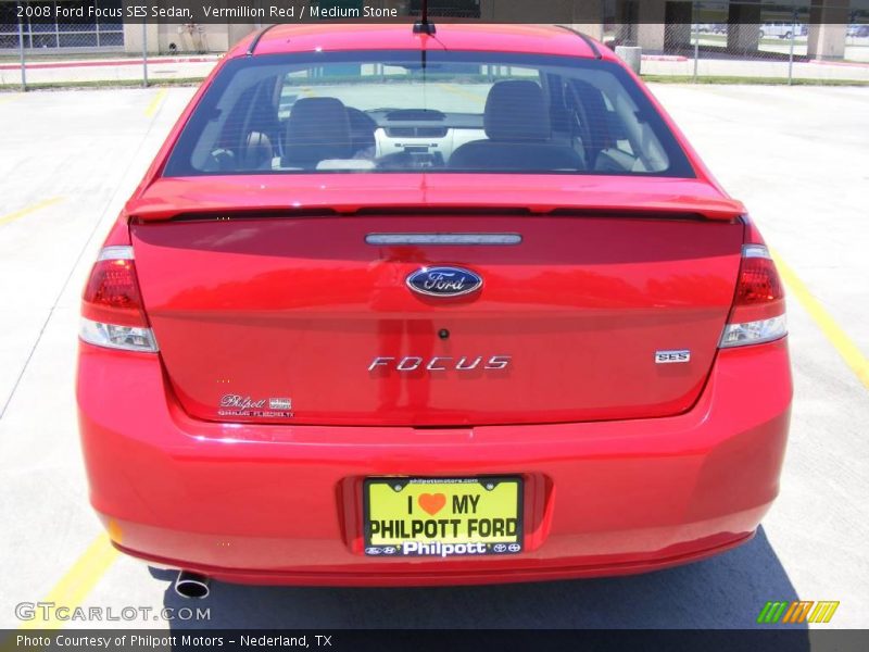 Vermillion Red / Medium Stone 2008 Ford Focus SES Sedan
