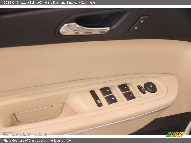 White Diamond Tintcoat / Cashmere 2011 GMC Acadia SLT AWD