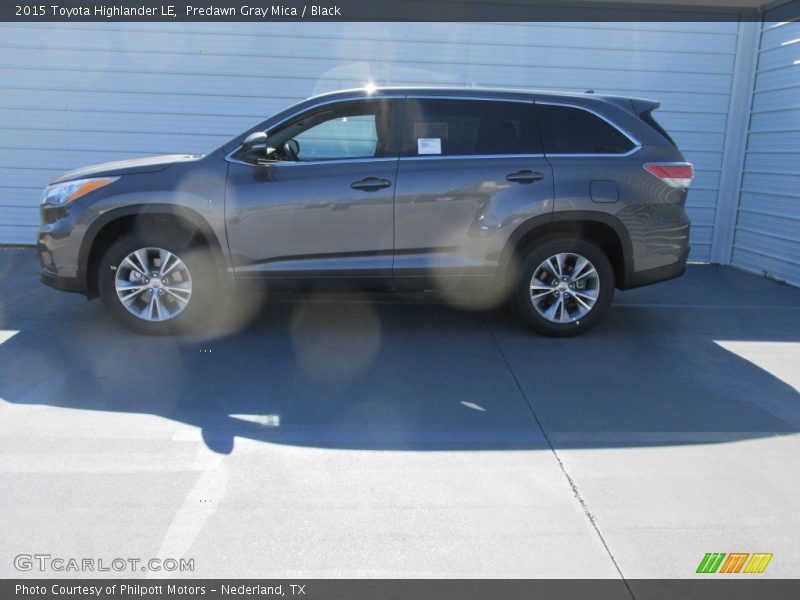 Predawn Gray Mica / Black 2015 Toyota Highlander LE