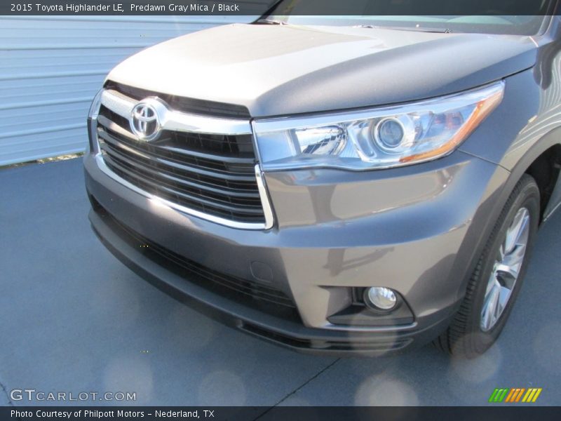 Predawn Gray Mica / Black 2015 Toyota Highlander LE