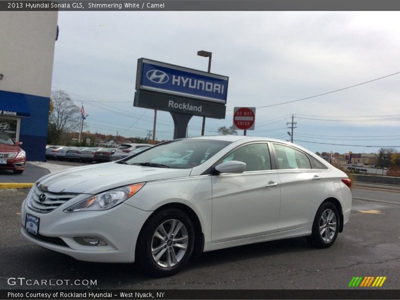 Shimmering White / Camel 2013 Hyundai Sonata GLS