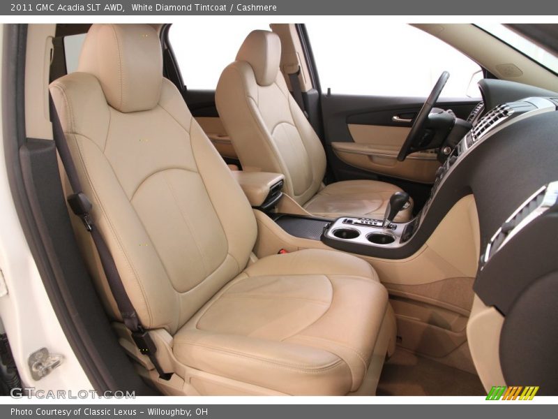 White Diamond Tintcoat / Cashmere 2011 GMC Acadia SLT AWD