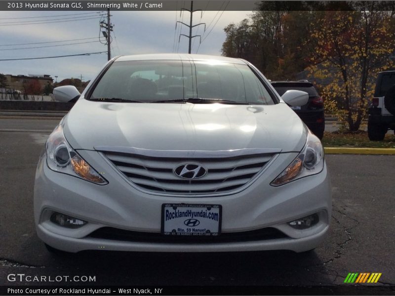 Shimmering White / Camel 2013 Hyundai Sonata GLS