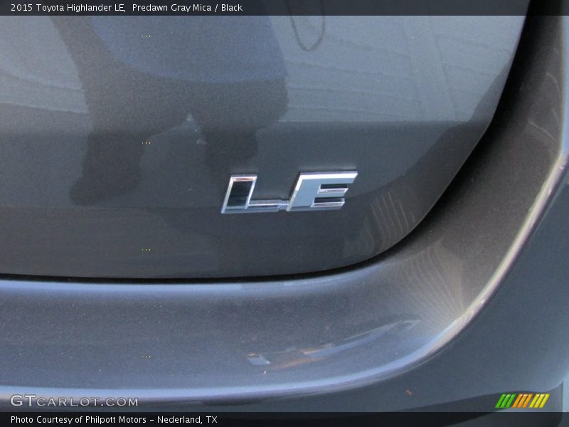 Predawn Gray Mica / Black 2015 Toyota Highlander LE