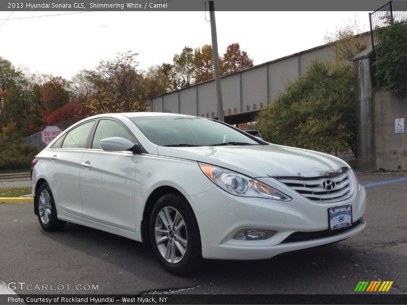 Shimmering White / Camel 2013 Hyundai Sonata GLS