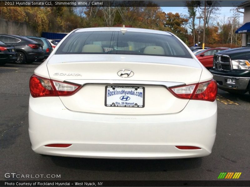 Shimmering White / Camel 2013 Hyundai Sonata GLS