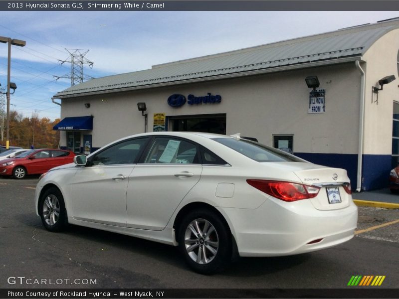 Shimmering White / Camel 2013 Hyundai Sonata GLS
