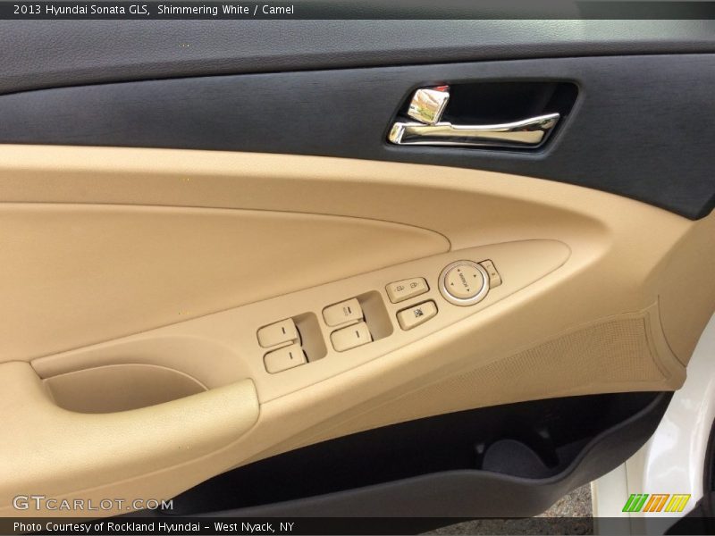Shimmering White / Camel 2013 Hyundai Sonata GLS