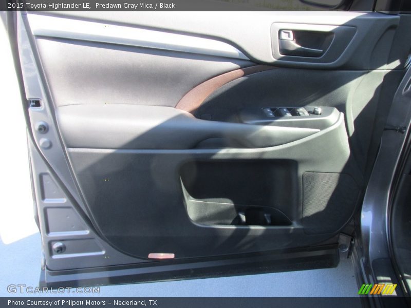 Predawn Gray Mica / Black 2015 Toyota Highlander LE