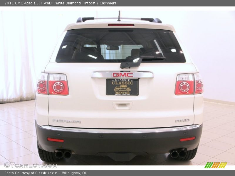 White Diamond Tintcoat / Cashmere 2011 GMC Acadia SLT AWD
