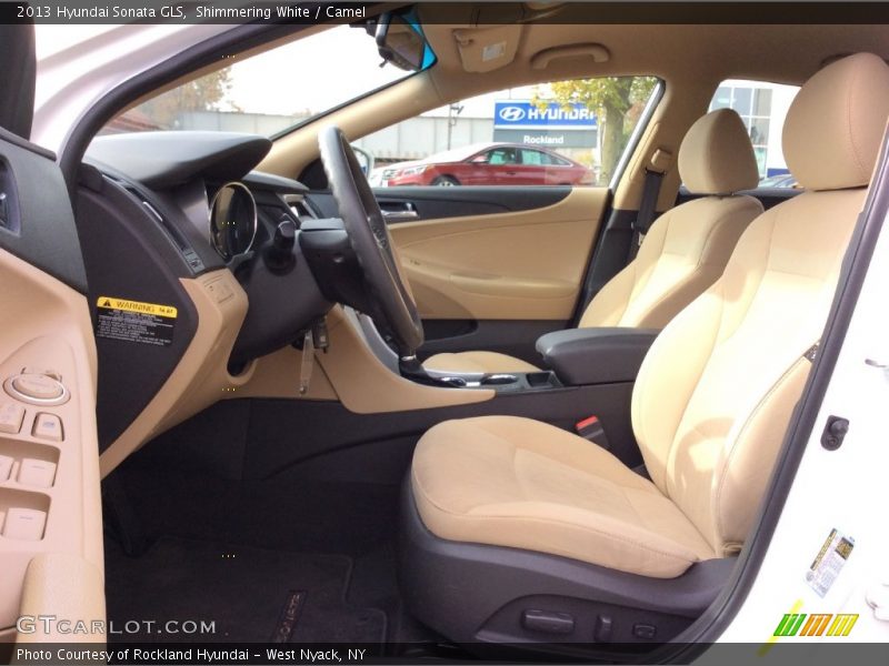 Shimmering White / Camel 2013 Hyundai Sonata GLS