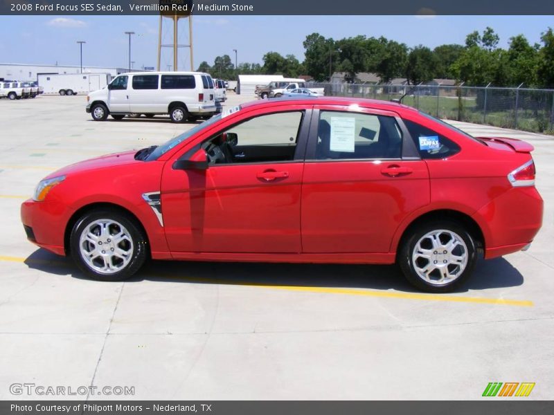 Vermillion Red / Medium Stone 2008 Ford Focus SES Sedan