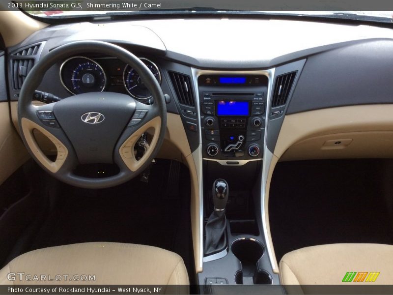 Shimmering White / Camel 2013 Hyundai Sonata GLS
