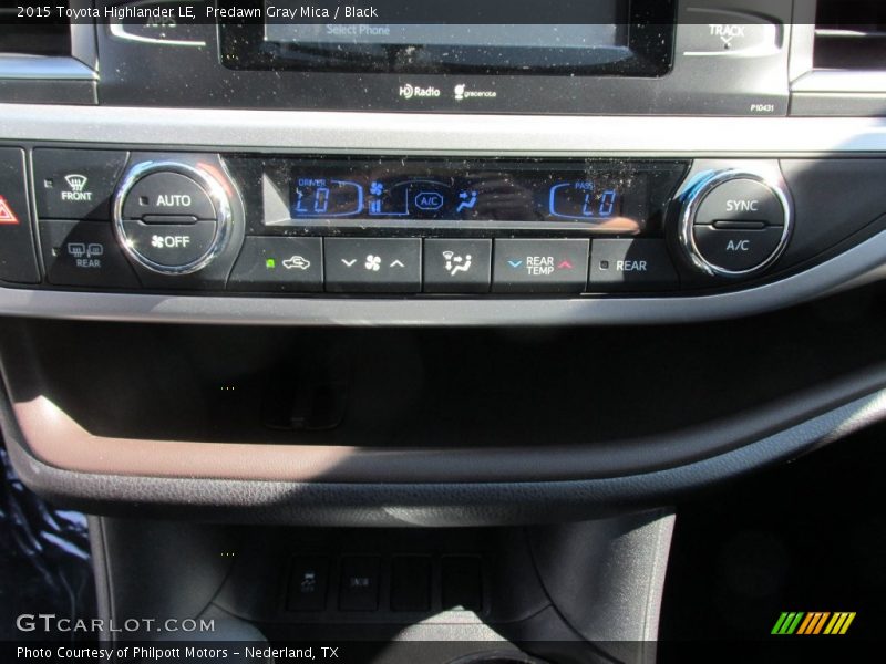 Predawn Gray Mica / Black 2015 Toyota Highlander LE