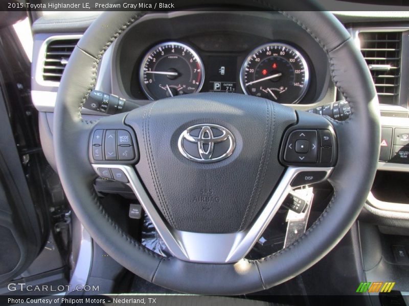 Predawn Gray Mica / Black 2015 Toyota Highlander LE