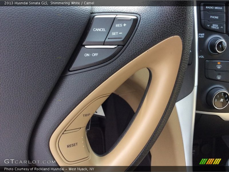 Shimmering White / Camel 2013 Hyundai Sonata GLS
