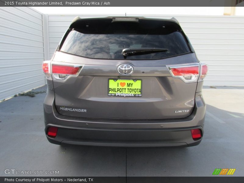 Predawn Gray Mica / Ash 2015 Toyota Highlander Limited