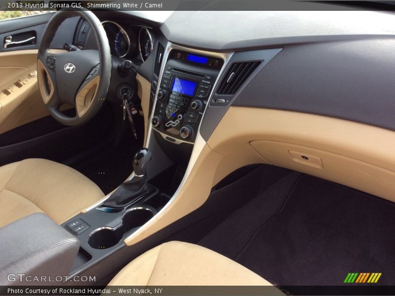 Shimmering White / Camel 2013 Hyundai Sonata GLS
