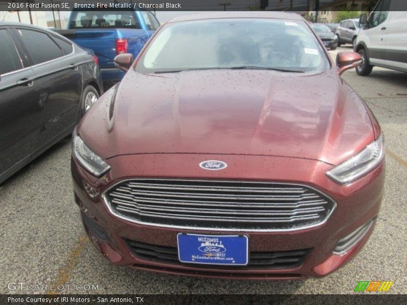 Bronze Fire Metallic / Charcoal Black 2016 Ford Fusion SE
