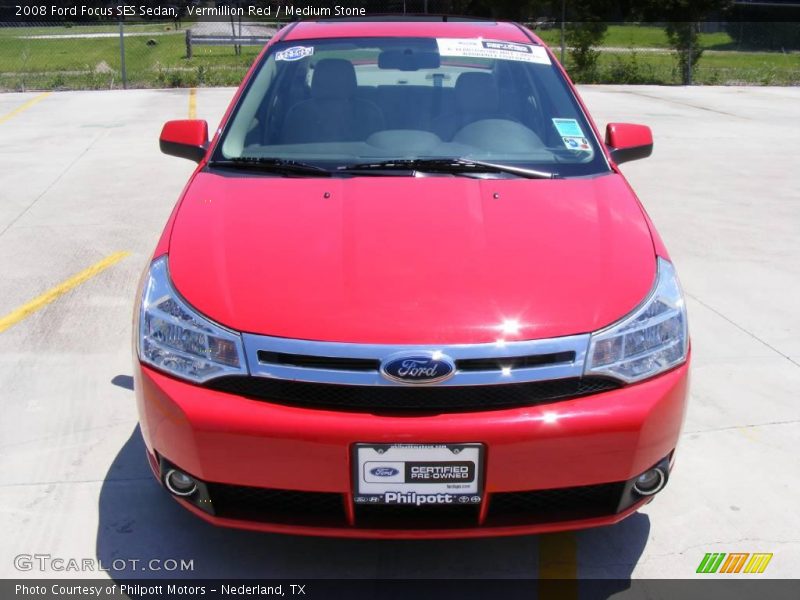 Vermillion Red / Medium Stone 2008 Ford Focus SES Sedan