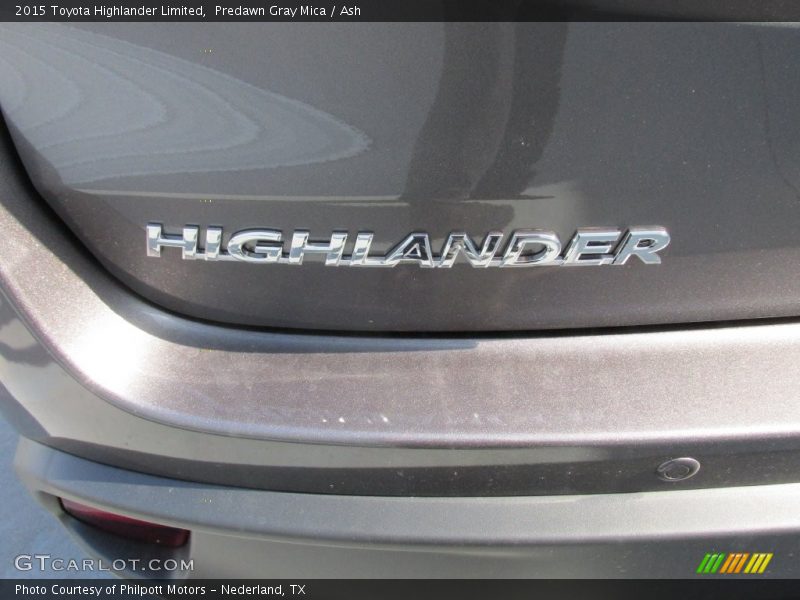 Predawn Gray Mica / Ash 2015 Toyota Highlander Limited