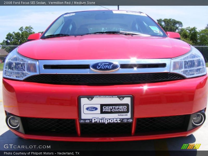 Vermillion Red / Medium Stone 2008 Ford Focus SES Sedan