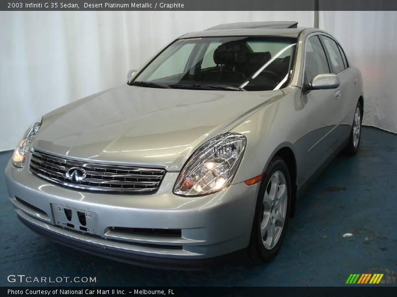 Desert Platinum Metallic / Graphite 2003 Infiniti G 35 Sedan