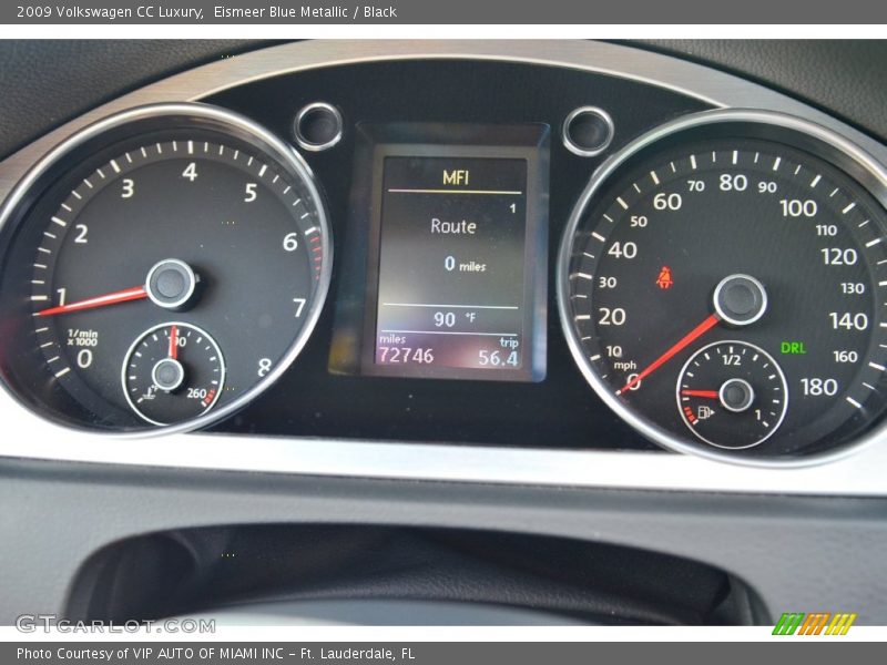 Eismeer Blue Metallic / Black 2009 Volkswagen CC Luxury