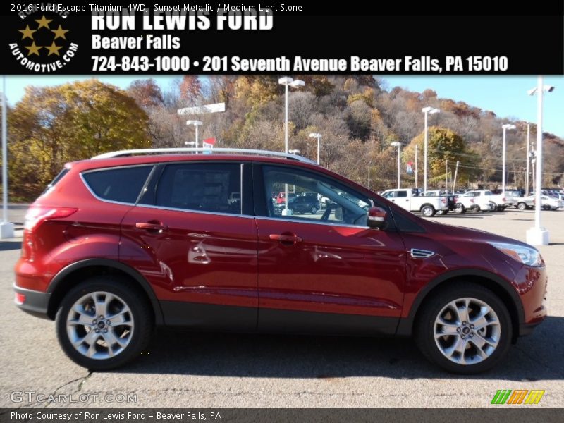 Sunset Metallic / Medium Light Stone 2016 Ford Escape Titanium 4WD