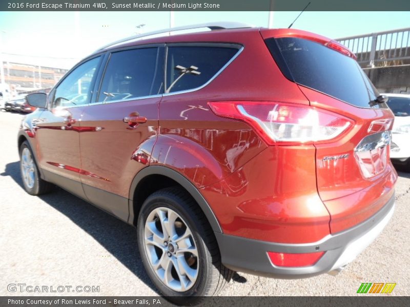 Sunset Metallic / Medium Light Stone 2016 Ford Escape Titanium 4WD