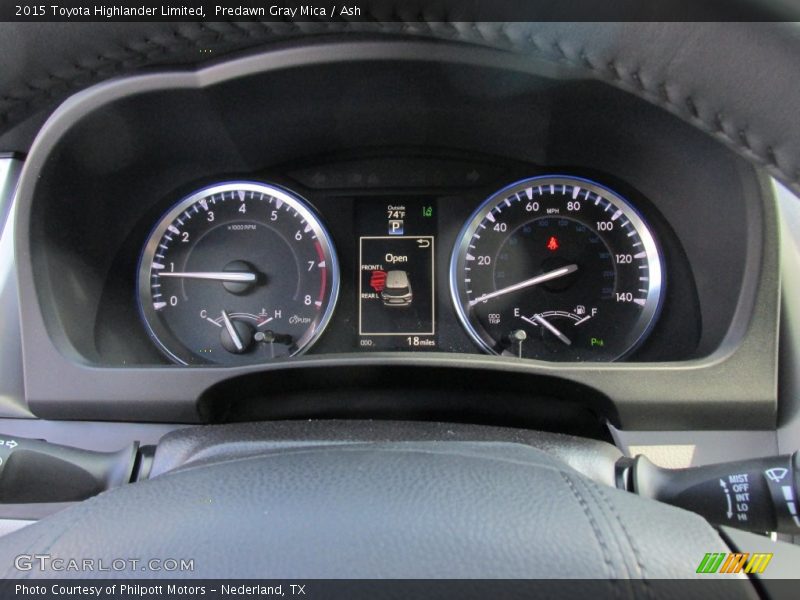 Predawn Gray Mica / Ash 2015 Toyota Highlander Limited