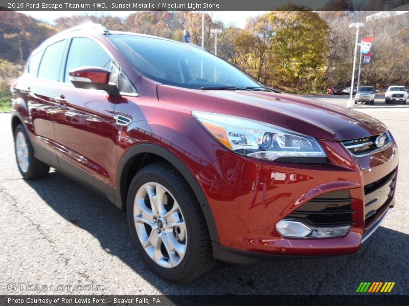 Sunset Metallic / Medium Light Stone 2016 Ford Escape Titanium 4WD