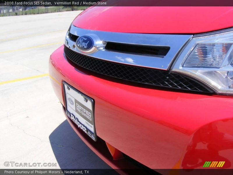Vermillion Red / Medium Stone 2008 Ford Focus SES Sedan