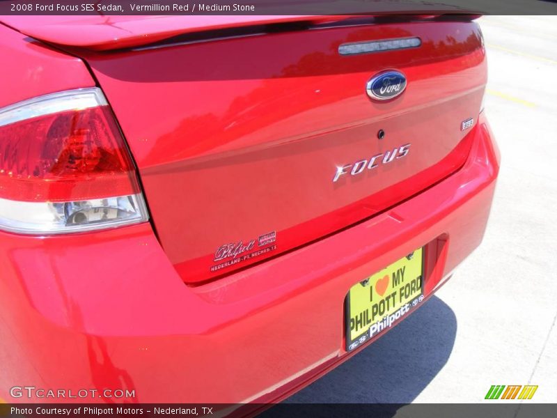 Vermillion Red / Medium Stone 2008 Ford Focus SES Sedan