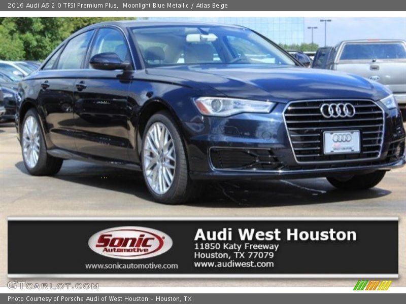 Moonlight Blue Metallic / Atlas Beige 2016 Audi A6 2.0 TFSI Premium Plus