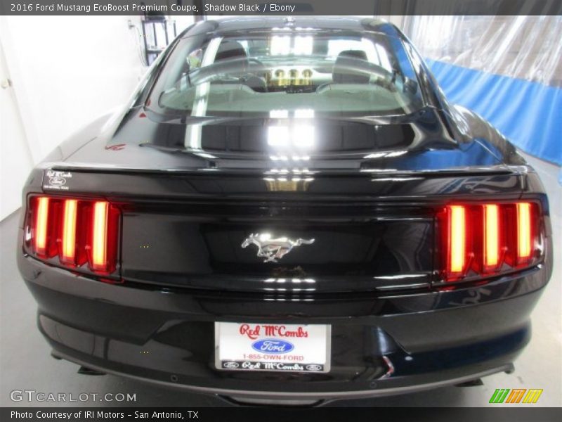 Shadow Black / Ebony 2016 Ford Mustang EcoBoost Premium Coupe