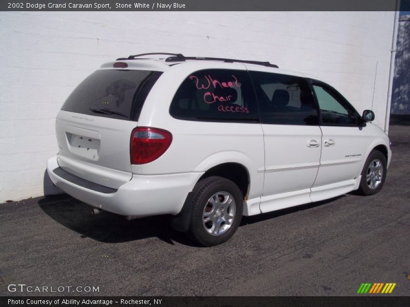 Stone White / Navy Blue 2002 Dodge Grand Caravan Sport