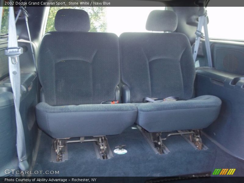 Stone White / Navy Blue 2002 Dodge Grand Caravan Sport