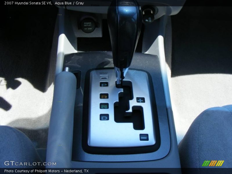 Aqua Blue / Gray 2007 Hyundai Sonata SE V6