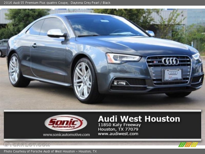 Daytona Grey Pearl / Black 2016 Audi S5 Premium Plus quattro Coupe