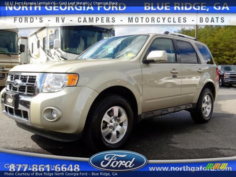 Gold Leaf Metallic / Charcoal Black 2012 Ford Escape Limited V6