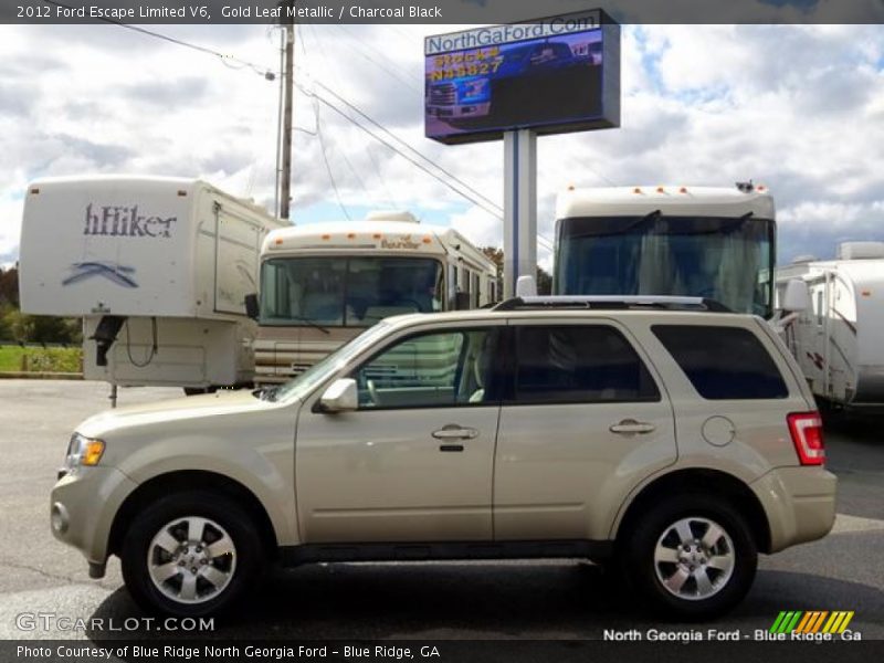 Gold Leaf Metallic / Charcoal Black 2012 Ford Escape Limited V6